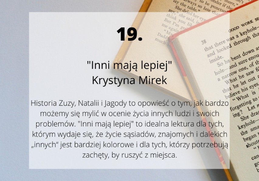 Co czytają mieszkańcy Śremu? Sprawdź TOP 20 książek wypożyczonych przez dorosłych w śremskiej bibliotece w 2021 roku