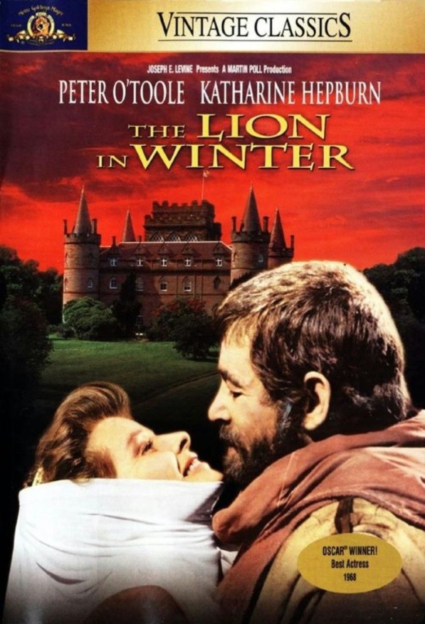 Plakat z filmu "Lew w zimie" z Katherine Hepburn
