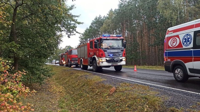 Ciężarówka uderzyła w tył volkswagena. Do wypadku doszło w Zwierzyńcu