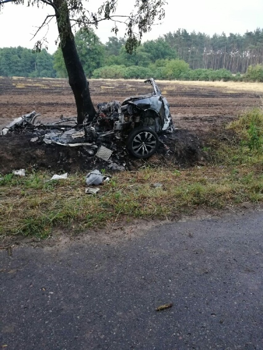 Tragiczny wypadek na drodze Lutom - Ryżyn (21.07.2019)