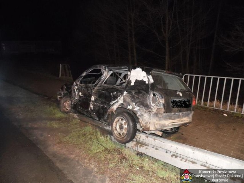 Wypadek drogowy w Trzcińcu koło Lubartowa