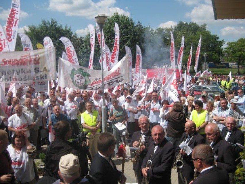 Protest NSZZ Solidarność we Wrocławiu