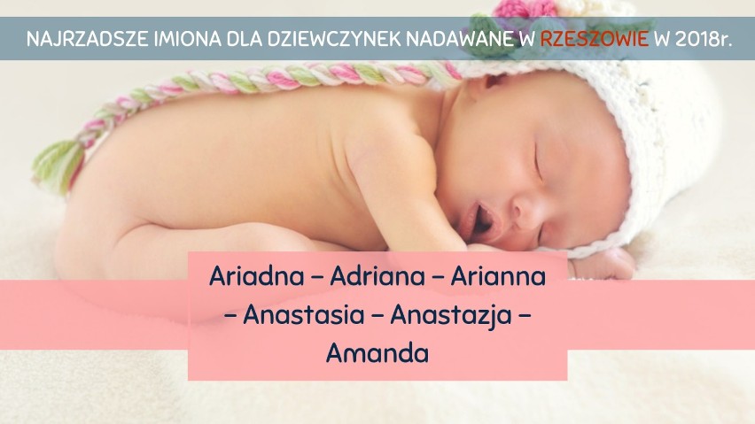 Najrzadziej nadawane imiona w 2018 roku w Rzeszowie [DZIEWCZYNKI]