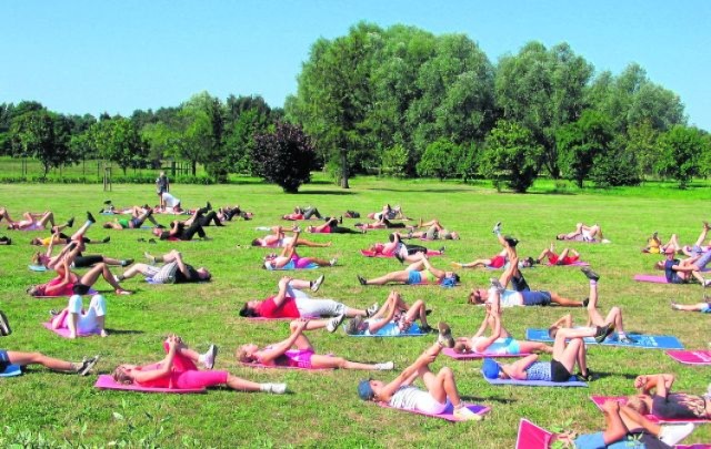 Joga w Parku Reagana