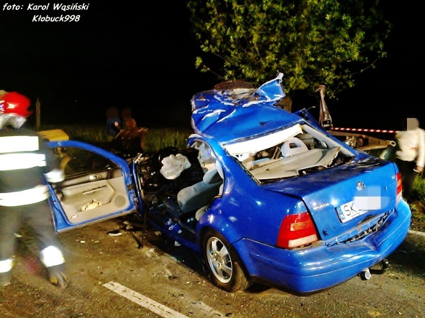 Wypadek na obwodnicy Krzepic. Dwie osoby w szpitalu [ZDJĘCIA]