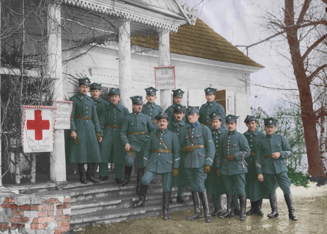 Sztab III batalionu 69 Pułku Piechoty Wielkopolskiej na froncie wschodnim, 1920 r.