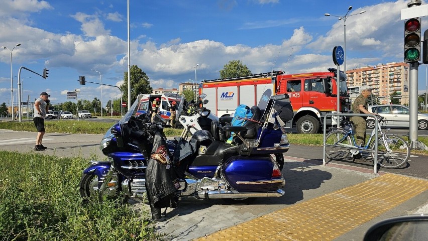 W Kielcach zderzyły się motocykle, którymi jechali Finowie