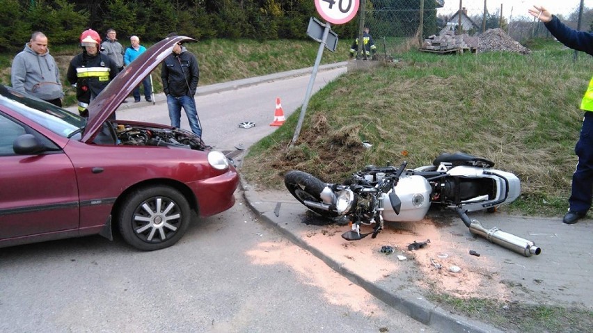 W wypadku w Somoninie ranny został motocyklista.