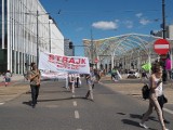 Protest pracowników MOPS w Łodzi. Strajkujący pracownicy MOPS protestują w Centrum