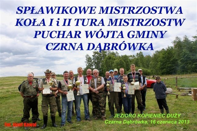 Frekwencja nie dopisała organizatorom Spławikowych Mistrzostw Koła PZW Lipień Czarna Dąbrówka rozegranych nad jeziorem Kopieniec Duży. Łowiło 17 osób.