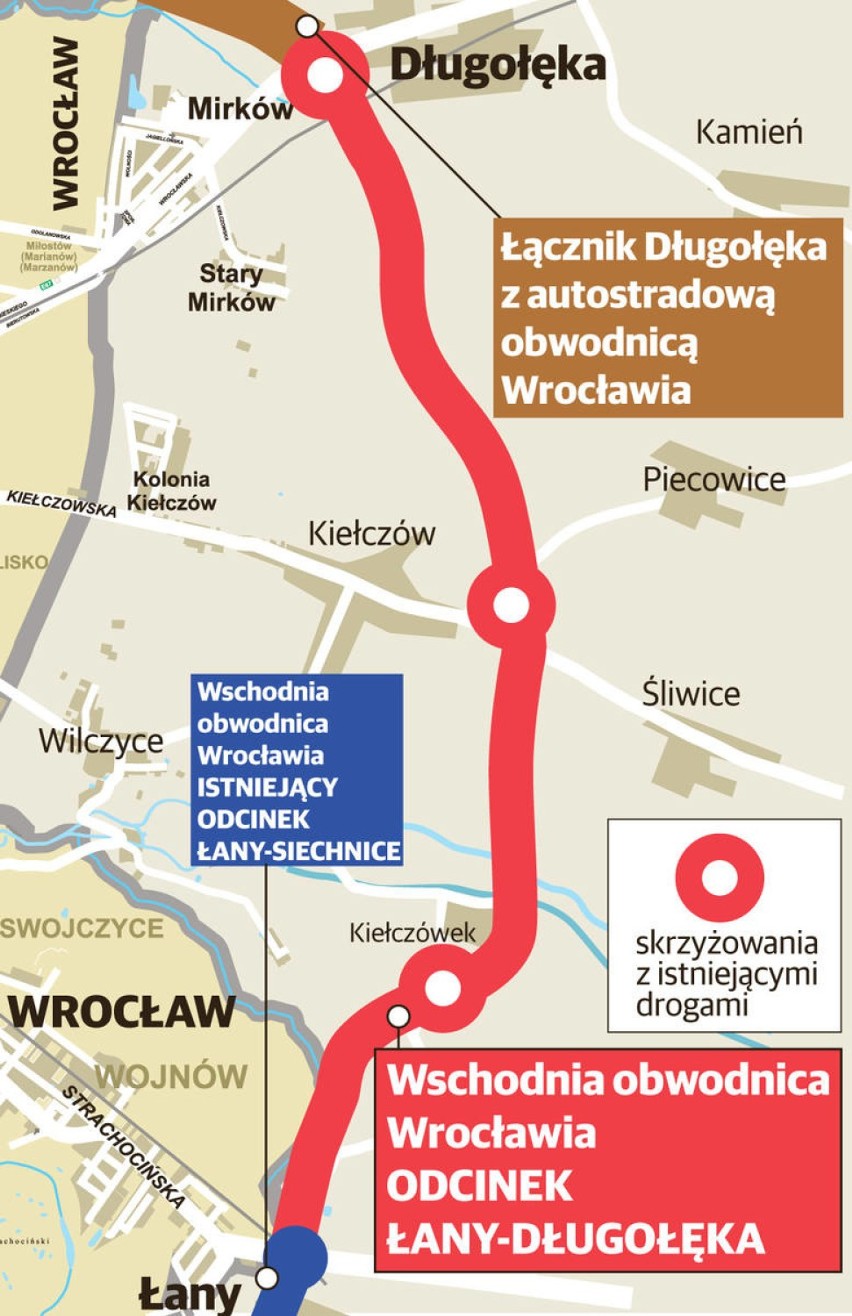 Wschodnia obwodnica Wrocławia: Łany – Długołęka