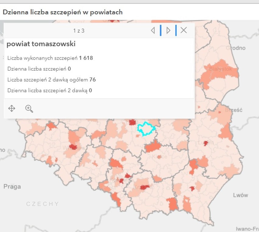 Koronawirus w Tomaszowie Maz. Nowe zakażenia i zgony. Ilu mieszkańców się do tej pory zaszczepiło?