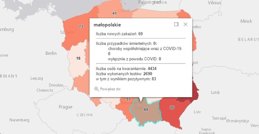 Ponad tysiąc zakażeń COVID-19 w Polsce. W powiatach oświęcimskim, wadowickim, chrzanowskim i olkuskim też są nowe przypadki, ale bez ofiar