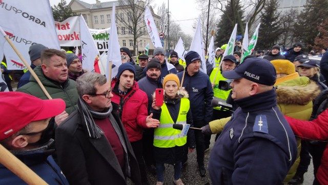 Protest rolników w Piotrkowie Trybunalskim, 15.12.2021