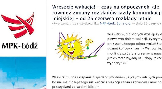 Słoneczko pojawiło się przy informacji o cięciach