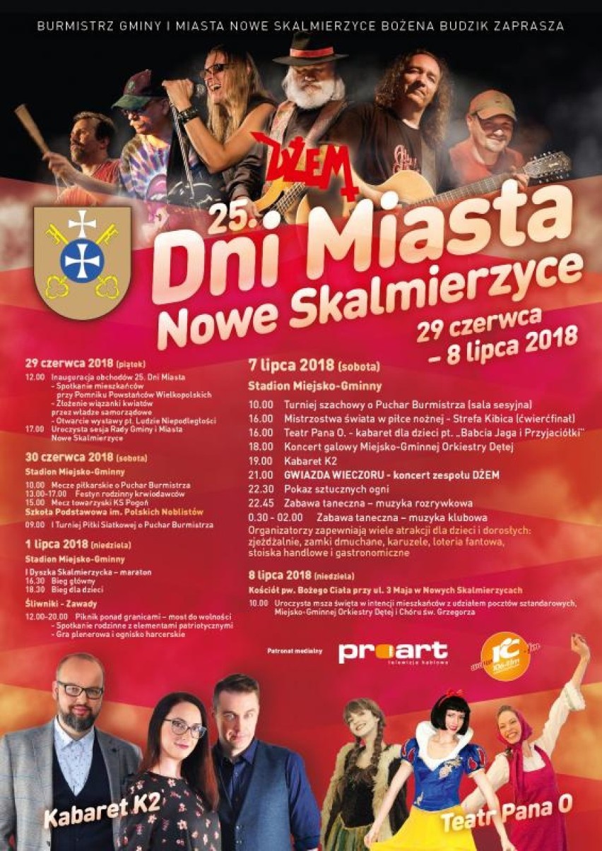 Dni Miasta Nowe Skalmierzyce z koncertem zespołu Dżem