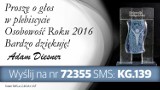 Osobowość Roku 2016 powiatu puckiego: Adam Diesner z Ostrowa, SMS pod nr 72355 o treści: KG.139