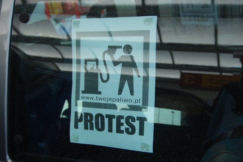 Kwidzyński protest przeciwko rosnącym cenom paliw