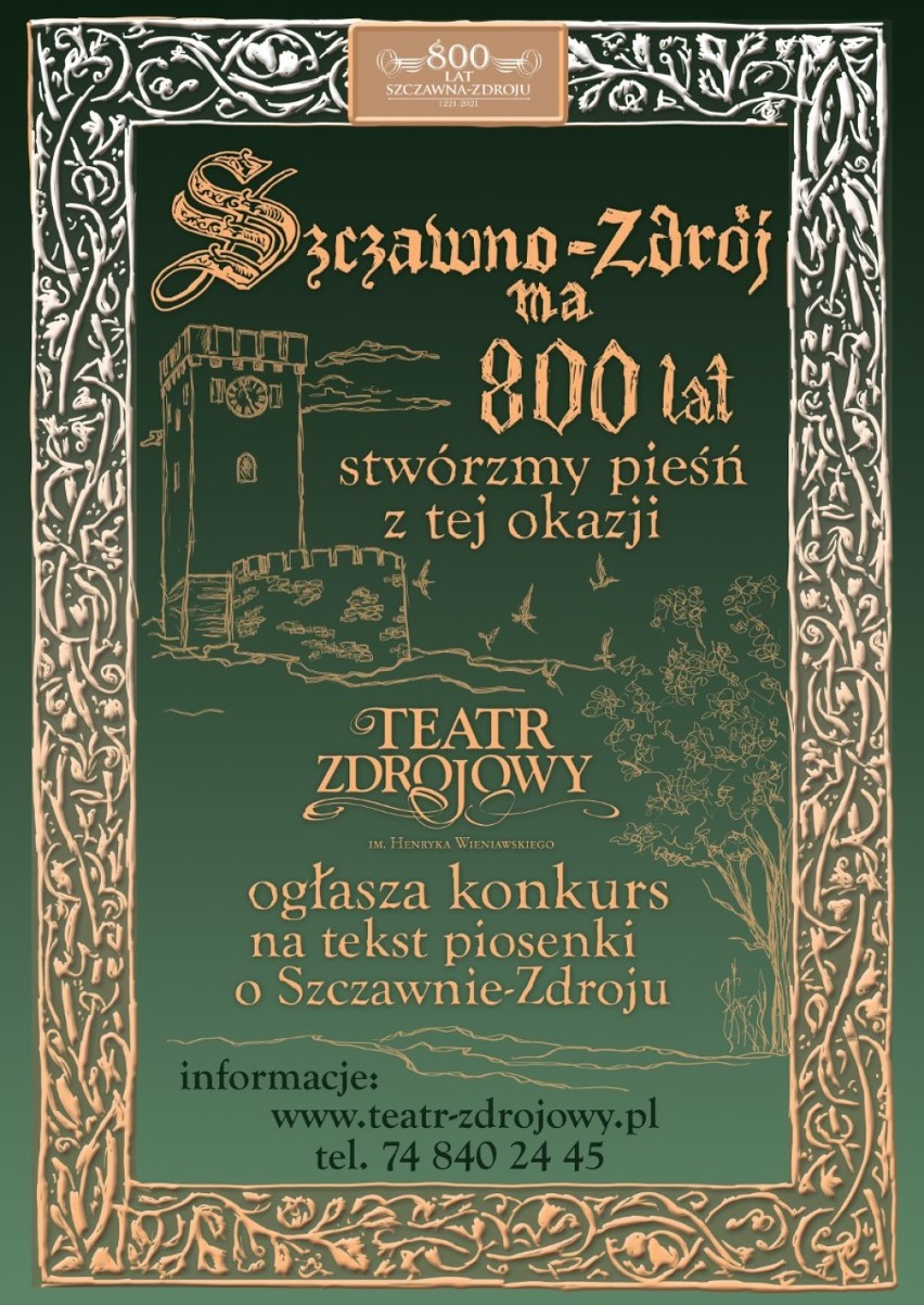 Chcesz przejść do historii Szczawna-Zdroju - napisz tekst jubileuszowej piosenki!