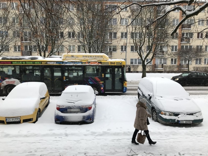 Śnieg w Słupsku, 10 grudnia 2021.