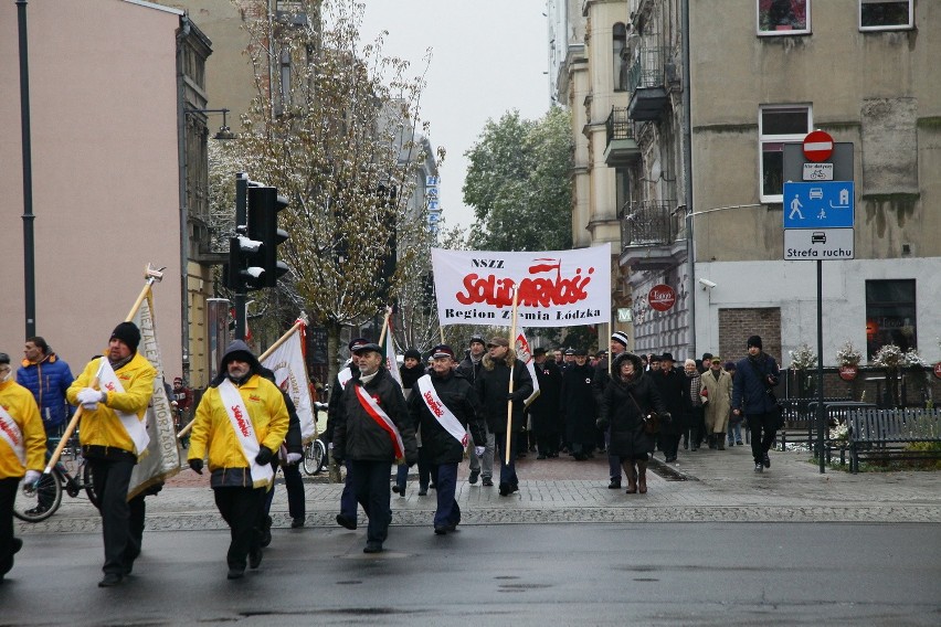 Święto Niepodległości 2016 w Łodzi. Przemarsz Solidarności [ZDJĘCIA]