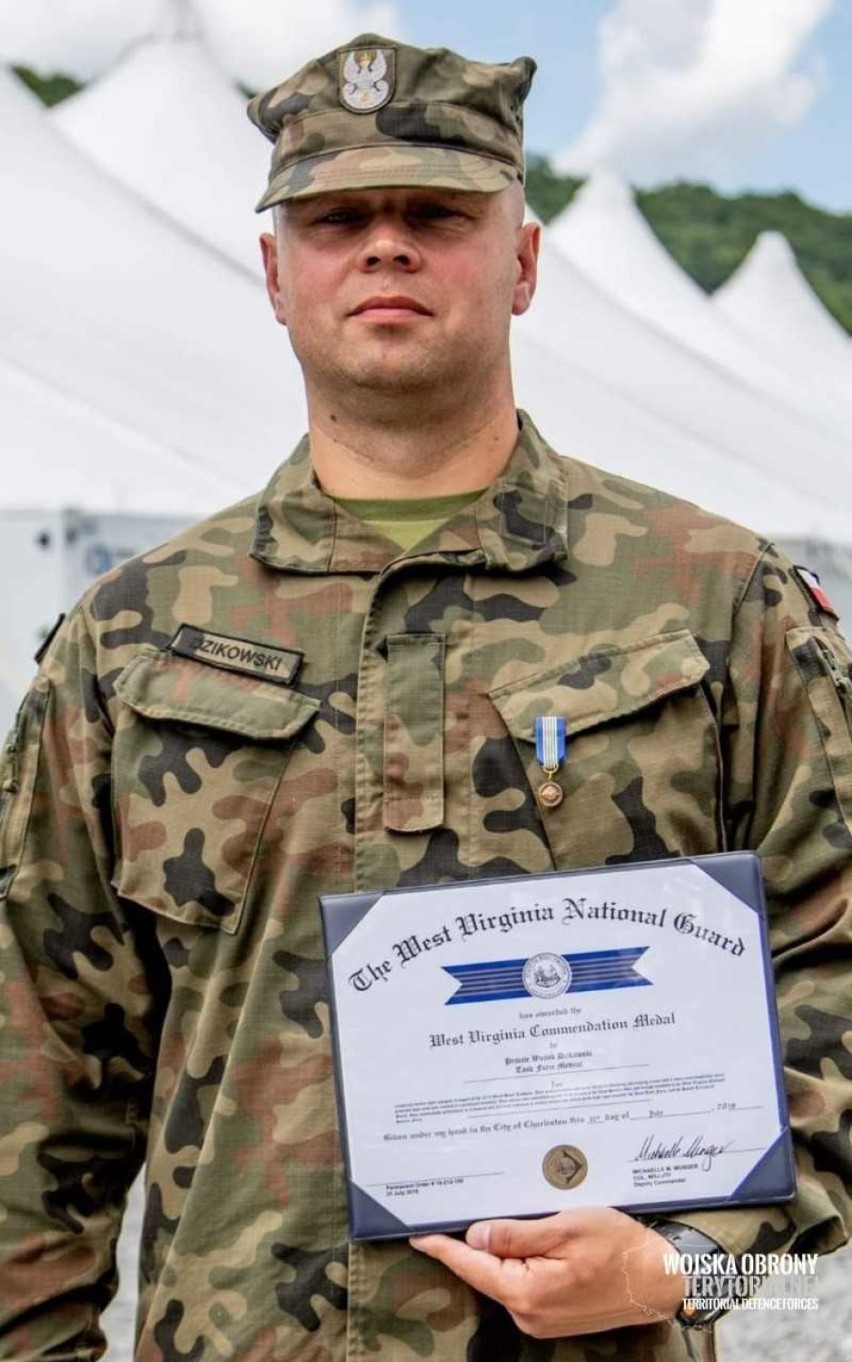 Żołnierz z Zamościa otrzymał medal pochwalny West Virginia...