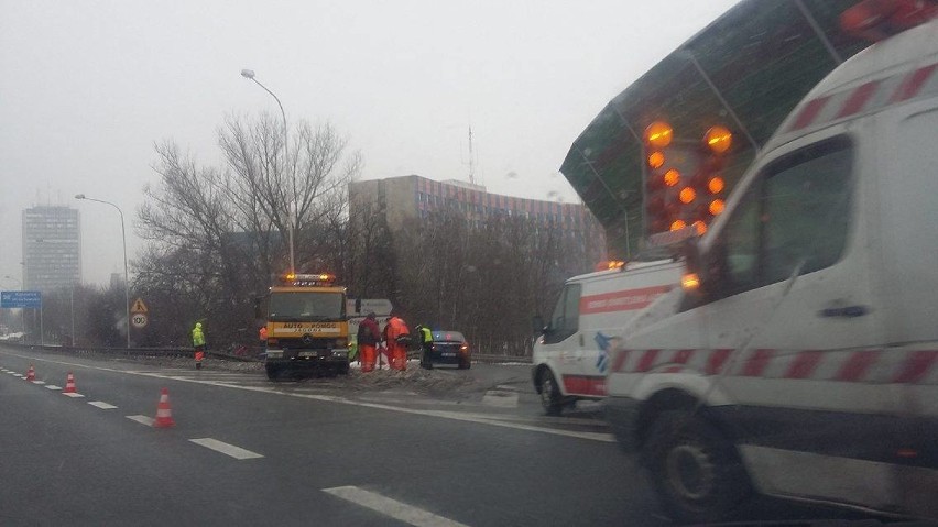 Wypadek na A4 w Katowicach