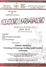 Spektakl wokalny "Kolędowo i karnawałowo" w Rogoźnie