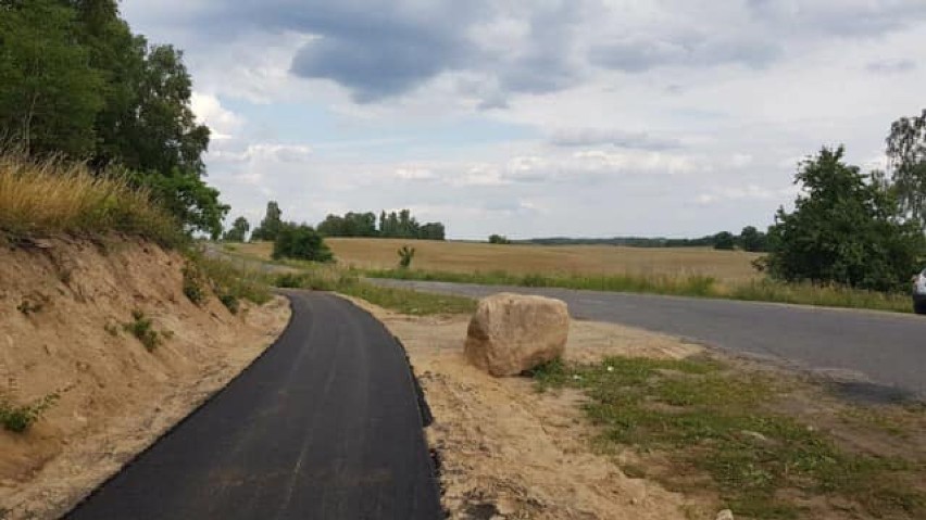 Przebieg prac na budowie ścieżki rowerowej ze Storkowa do Ginawy