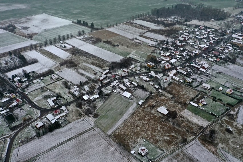 Zima w Postominie i okolicach. Zobacz zdjęcia z lotu ptaka