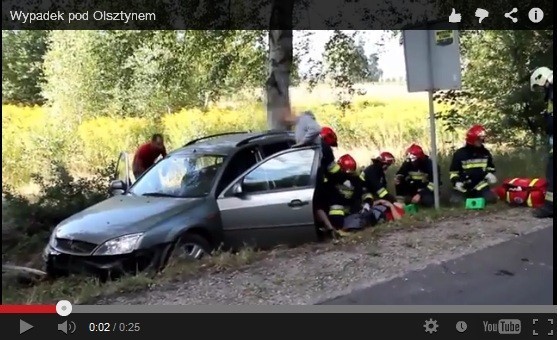 Wypadek pod Olsztynem. Samochód osobowy uderzył w drzewo | Olsztyn Nasze  Miasto