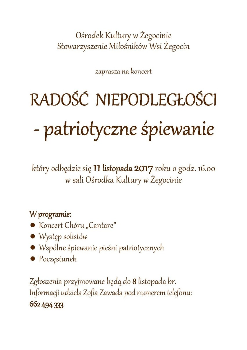 Święto Niepodległości i Żegocińska Biesiada