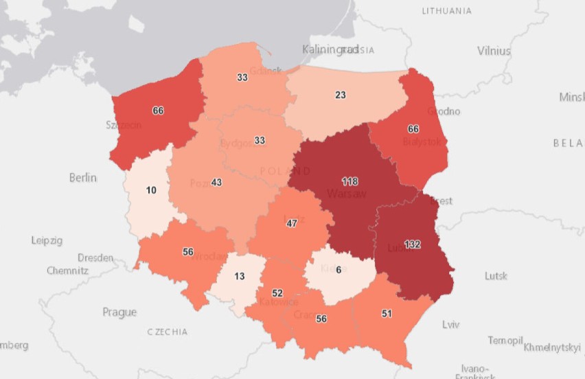 Koronawirus. Polska - zachodniopomorskie, pomorskie - 24.09.2021