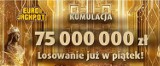 Eurojackpot 11.01.2019. Losowanie i wyniki loterii Eurojackpot na żywo 11 stycznia 2018. Do wygrania 75 mln zł