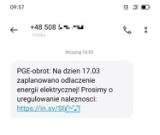 Elbląg. Policja przestrzega: fałszywe smsy o nieopłaconym rachunku za prąd