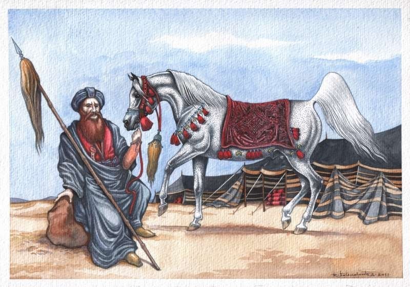 Artysta z Gołuchowa - maluje konie i na nich jeździ