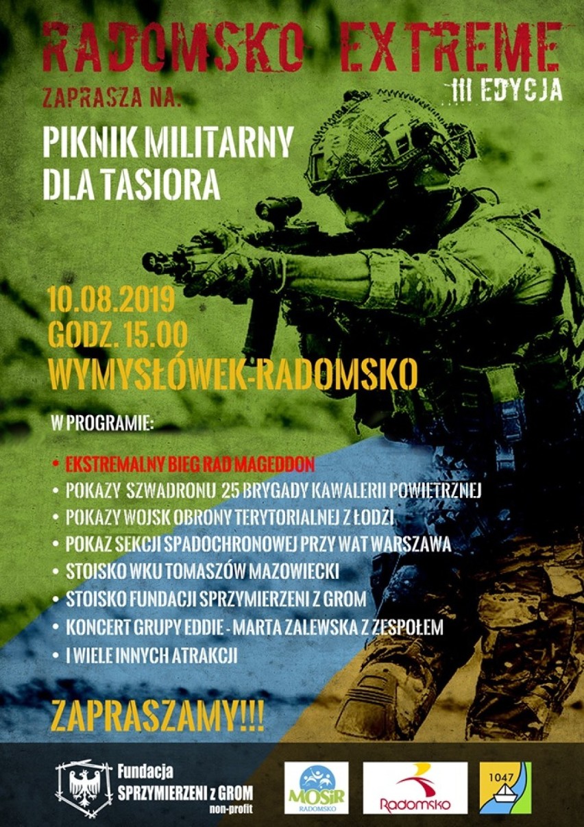 Radomsko Extreme 2019: Bieg Radmegeddon z piknikiem militarnym