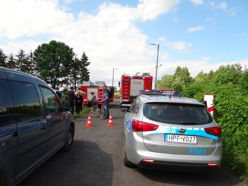Wypadek na przejeździe w Andrzejowie [zdjęcia]