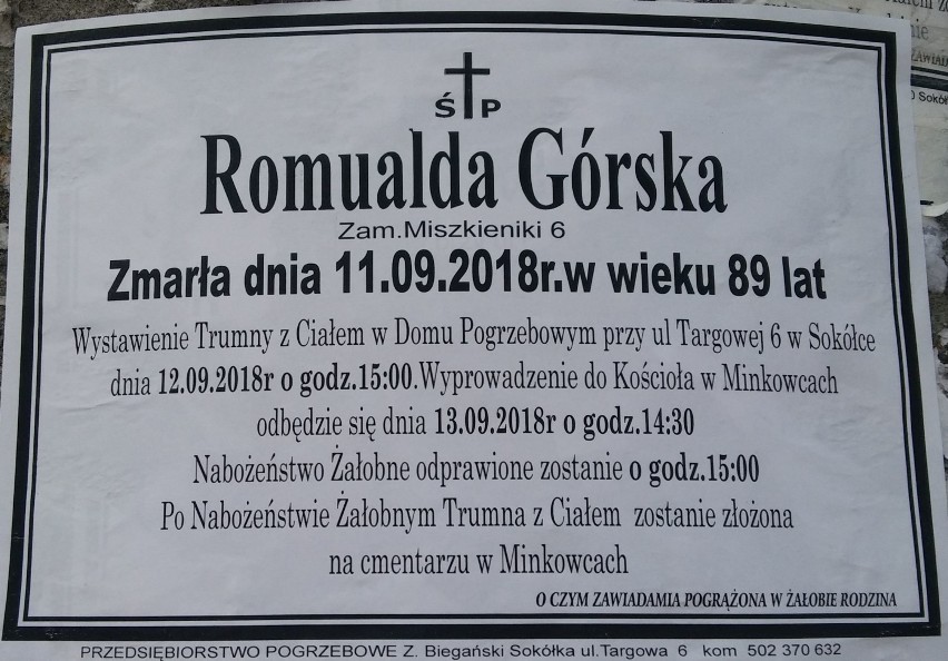 Pogrzeby w Sokółce. Ci mieszkańcy odeszli w ostatnich dniach (nekrologi)