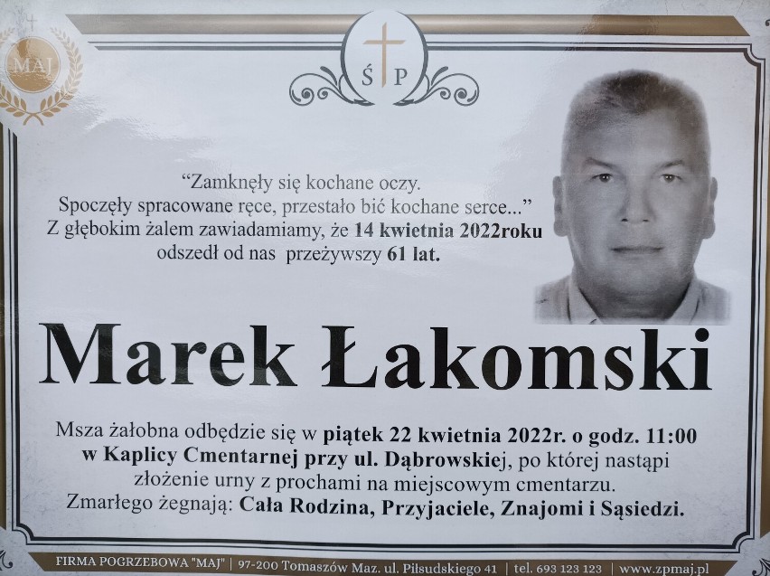 Nie żyje Marek Łakomski, znany trener i działacz łyżwiarstwa szybkiego w Tomaszowie Maz. Wiadomo, kiedy pogrzeb