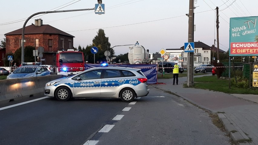 Wypadek w Brzeszczach. Zginął rowerzysta potrącony przez ciężarówkę
