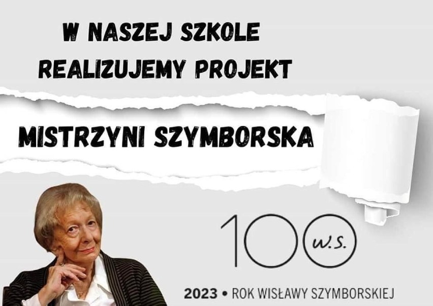 Rok Wisławy Szymborskiej w kazimierskiej „jedynce”. Na szkolnym korytarzu i w bibliotece powstały gazetki o patronce. Zobaczcie zdjęcia