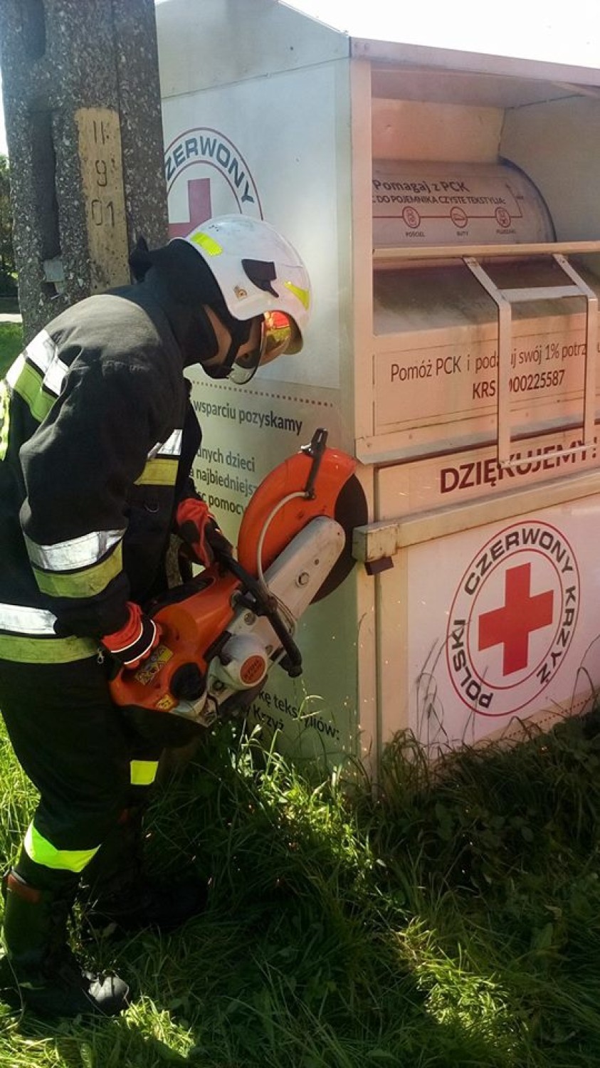 Strażacy z OSP Bogdaniec zostali wysłani do akcji ratowania...