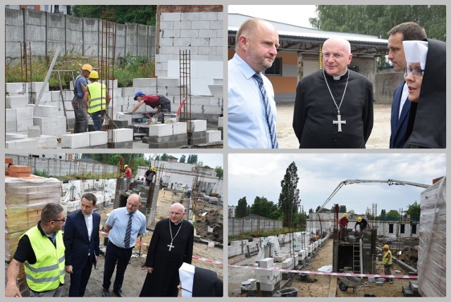 Budowa schroniska dla bezdomnych Caritas we Włocławku, 9 lipca 2021 roku.