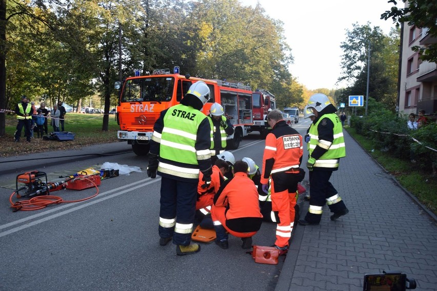 Rydułtowy: pozorowana kraksa na ul. Ofiar Terroru