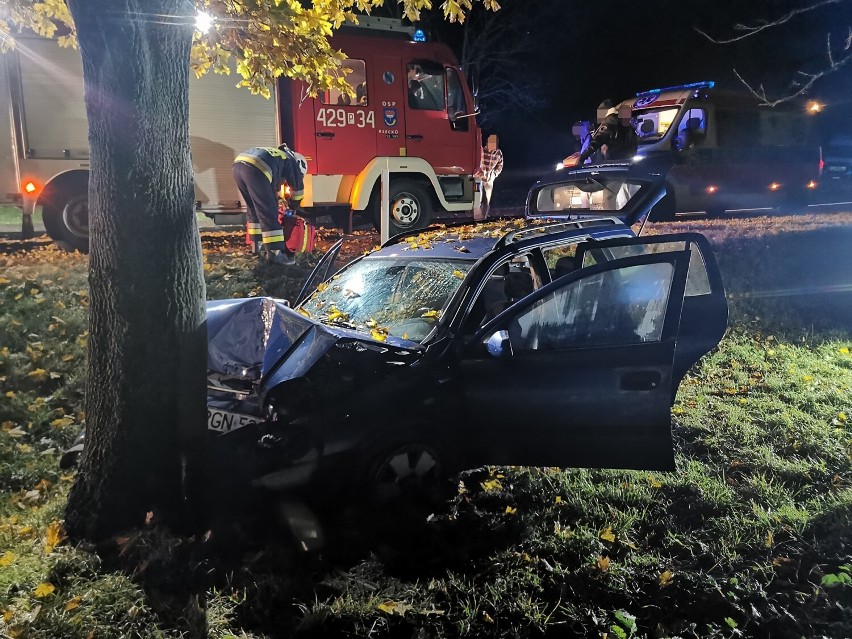 Wypadek w Kłecku Kolonii. Jedna osoba trafiła do szpitala