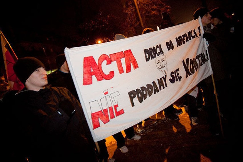 Nie dla ACTA w Częstochowie Fot. Krystian Jamróz