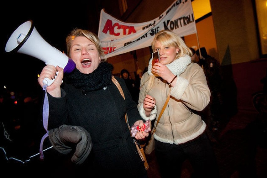 Nie dla ACTA w Częstochowie Fot. Krystian Jamróz