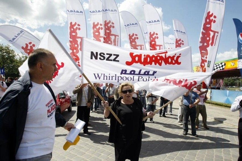 Związkowcy Solidarności manifestują we Wrocławiu
