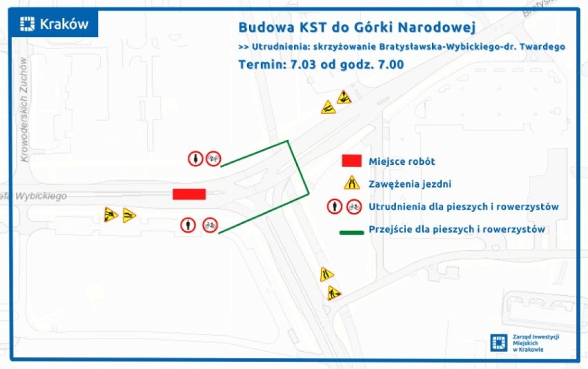 Kraków. Sporo zmian w ruchu z powodu remontów i inwestycji